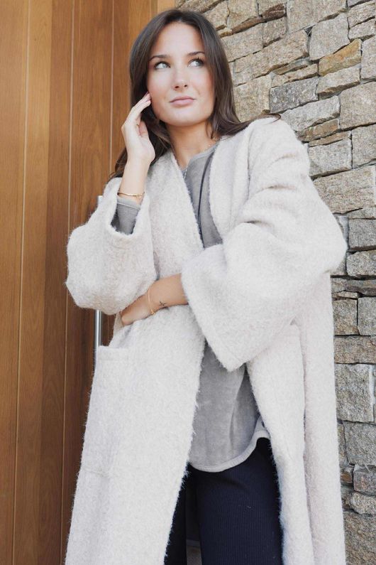 Norbury Japanese Duster Coat Stone /20=